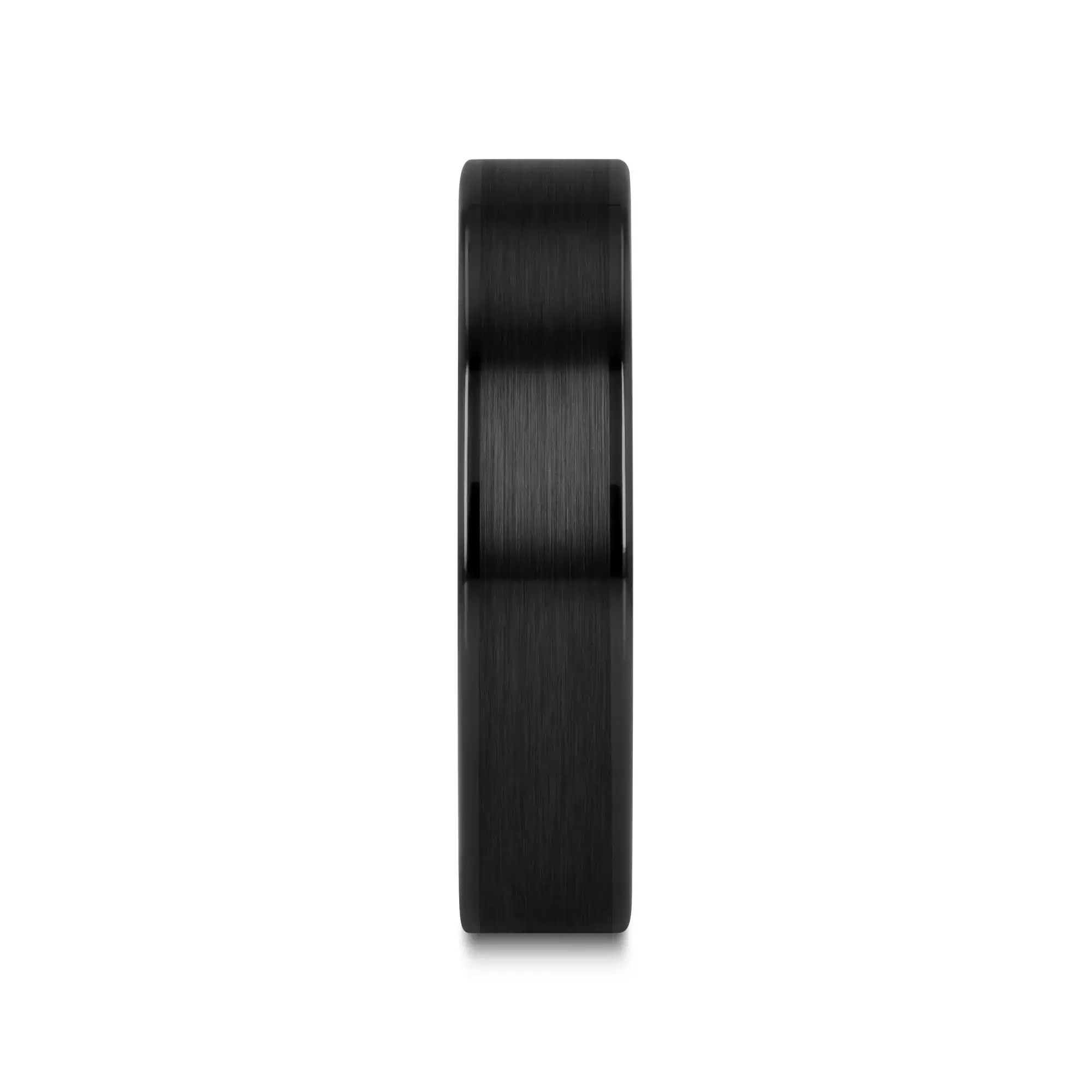 OCTAVIUS Flat Black Ceramic Ring with Brushed Center and Polished Edges — 4mm to 12mm - Image 8
